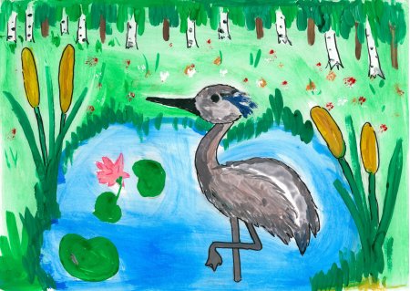 Рисунок на тему птицы нашего края