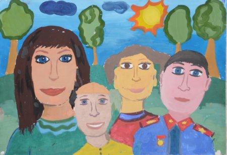 Семейный портрет рисунок