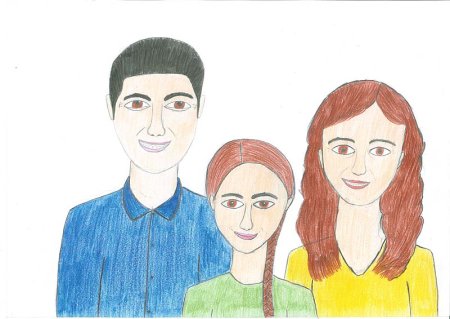 Портрет моей семьи рисование