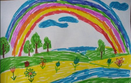 Рисунок мой родной край Радуга