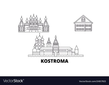 Ипатьевский монастырь Кострома рисунок вектор