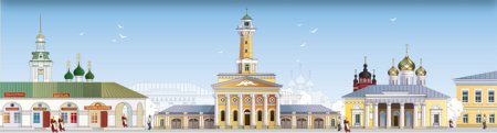 Кострома вектор достопримечательности