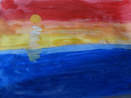 Рисование моря для детей