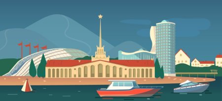 Сочинский морской вокзал вектор