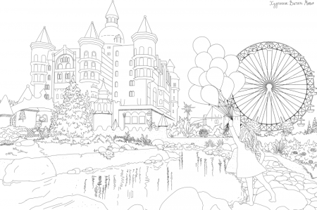 Разукрашки город