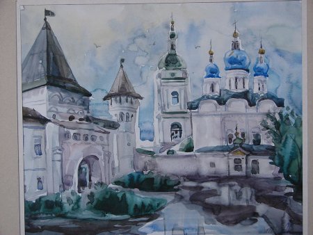 Тобольский Кремль акварелью