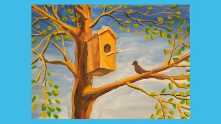 Рисование скворечник