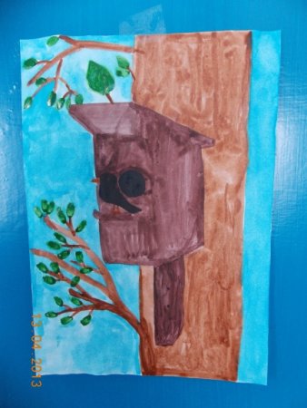 Рисование скворечник в детском саду