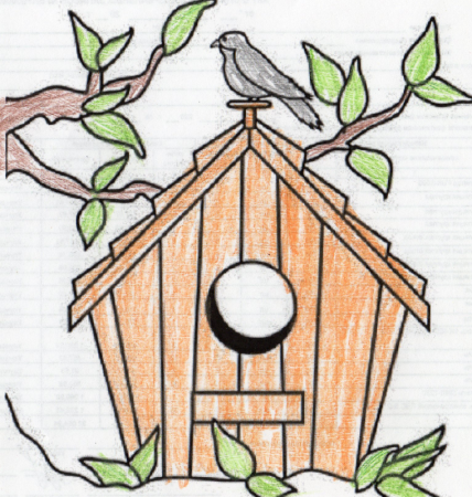 Скворечник рисунок