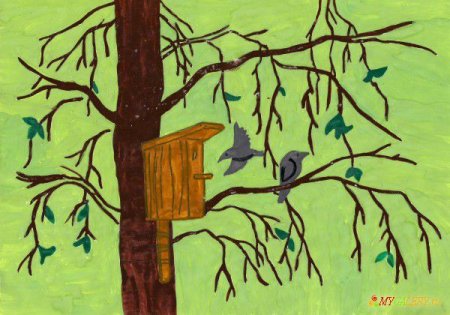 Рисование на тему прилет птиц