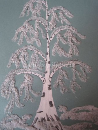 Нетрадиционная техника рисования зима