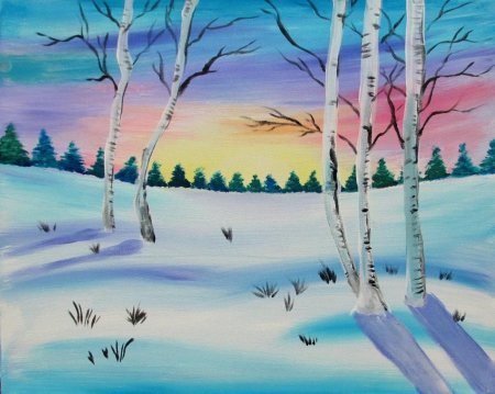 Рисование«белая береза под моим окном…» В ст гр