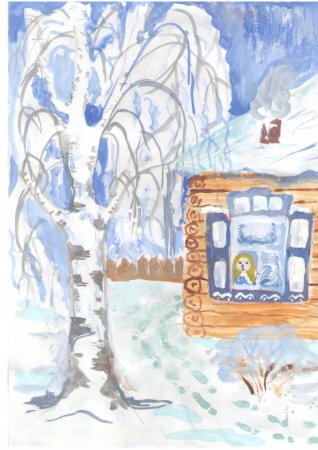 Рисование «деревья в инее» (т. с. Комарова, стр. 91)