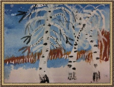 Белая береза рисунок