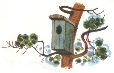 Картина скворечник для детей