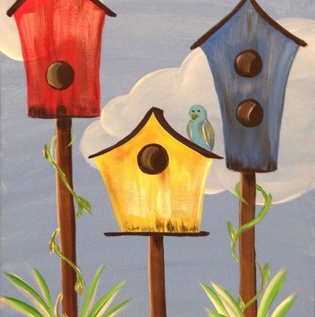 Рисование с детьми скворечник