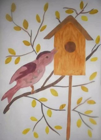Рисование скворечник