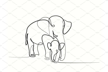 Слоник одной линией