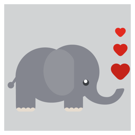 Слон с сердечком