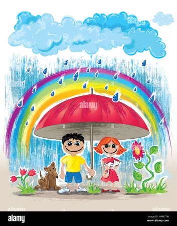 Для детей дождь Радуга