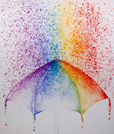 Техники рисования брызгами