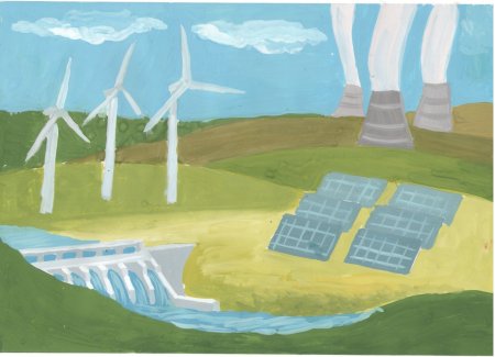 Детские рисунки на тему Энергетика