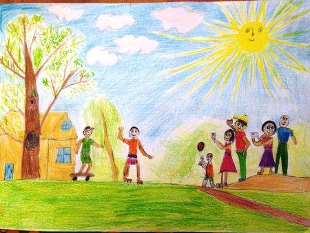 Рисунок на тему счастливый человек