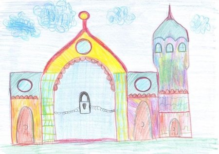 Картина Богатырские ворота с выставки Мусоргского