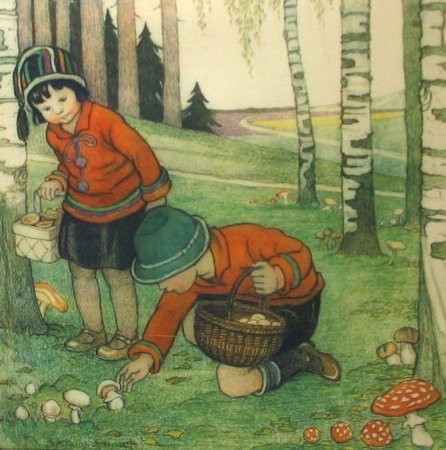 Рисование с детьми грибы