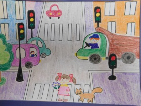 Рисование в подготовительной группе на тему ПДД