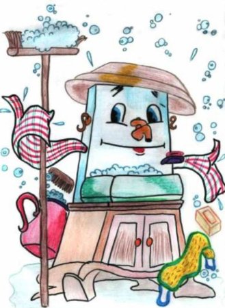 Иллюстрация к произведению Чуковского Мойдодыр