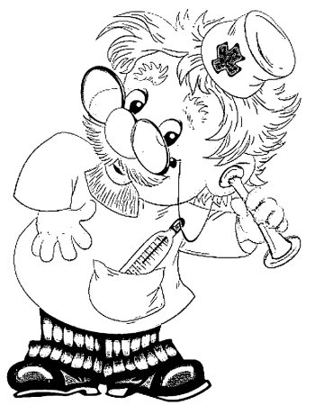 Разукрашка Чуковского Айболит