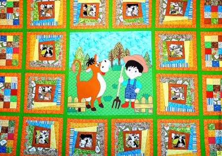 Лоскутное детское одеяло схемы