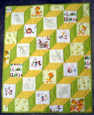 Лоскутное детское одеяло схемы