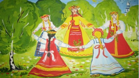 Рисование на тему фольклор
