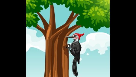 Дятел мультяшный