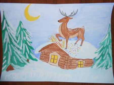 Рисунок к сказке Бажова серебряное копытце