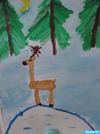 Рисование п.п.Бажова серебряное копытце старшая группа