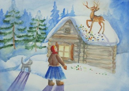 Рисунки детей к сказке серебряное копытце 4 класс