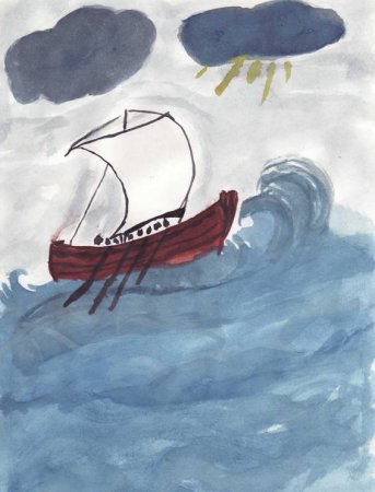 Иллюстрация к стихотворению Парус