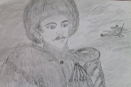 Иллюстрация к сказке Ашик Кериб раскраска