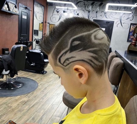 Детские стрижки мальчику с рисунком