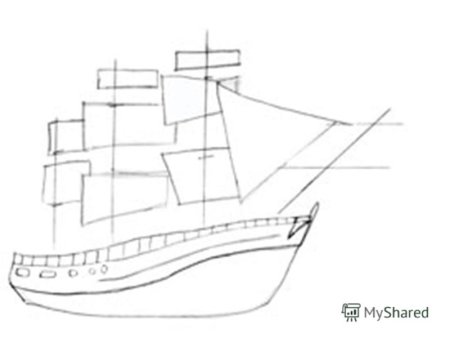 Корабль Петра 1 рисунок легкий