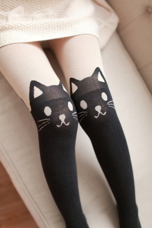 Колготки с котиками кальцедония