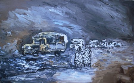 Картина дорога жизни Ладога