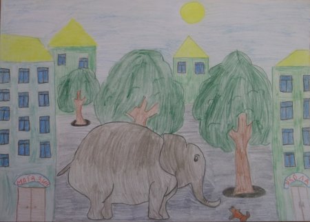 Иллюстрация к басне слон и моська