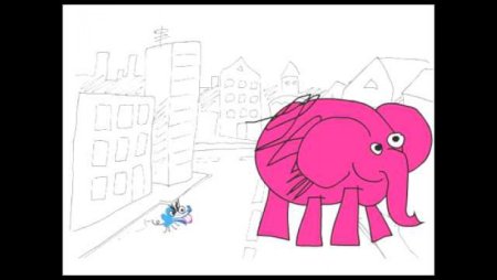 Раскраска к басне слон и моська