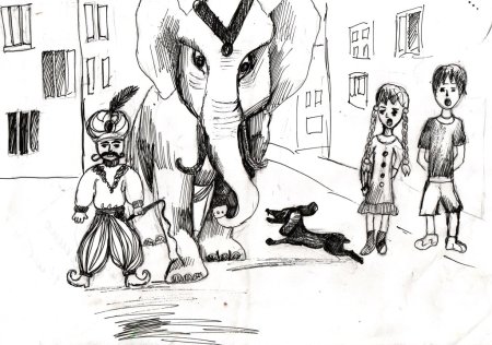 Басня Крылова слон и моська