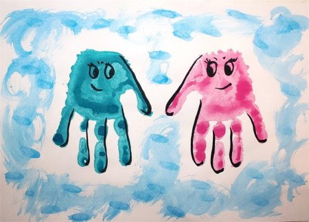 Рисование ладошками для детей