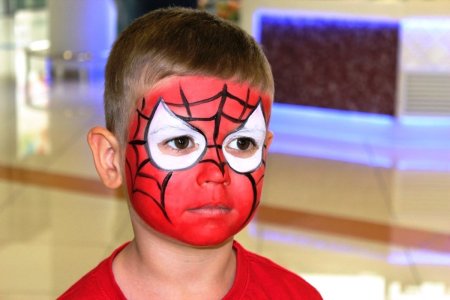 Аквагрим человек паук